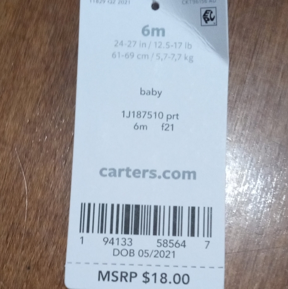 NWT Carter's 6mos🚖 Sleepers 🚘 - Picture 4 of 5